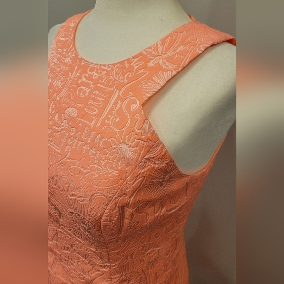 Lilly Pulitzer Dress Peachy Pink Word on the Street Jacquard size 0 - Picture 11 of 11
